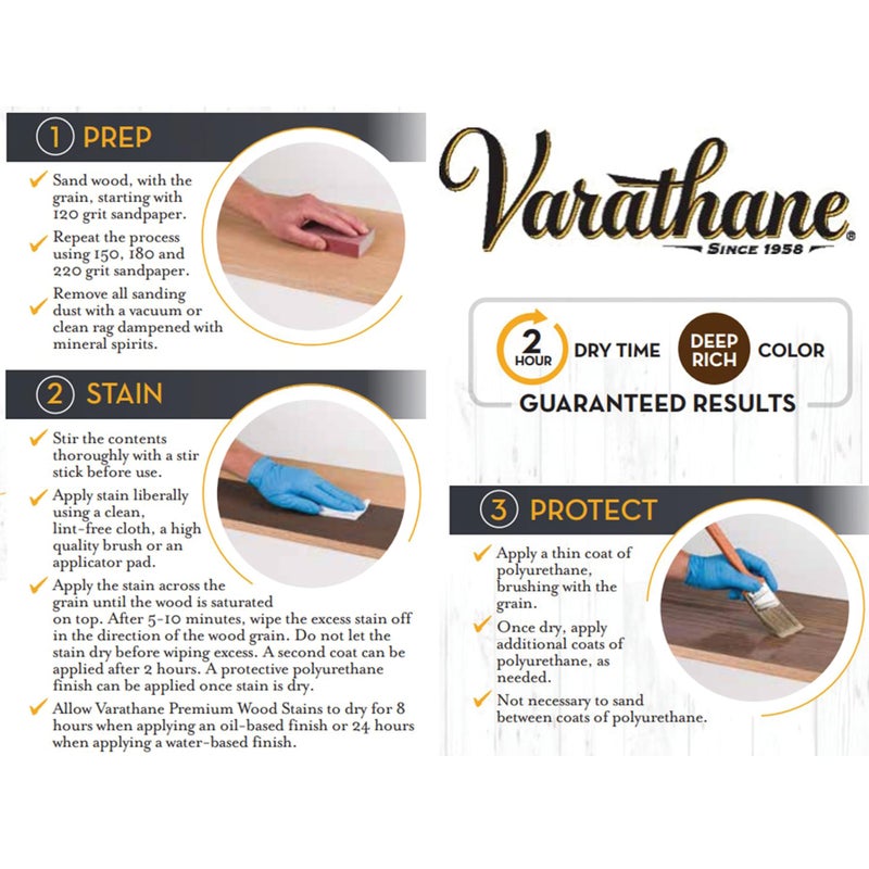 Varathane 1 qt Rust-Oleum Brands 211689H Summer Oak Varathane Oil-Based Interior Wood Stain - Image 3